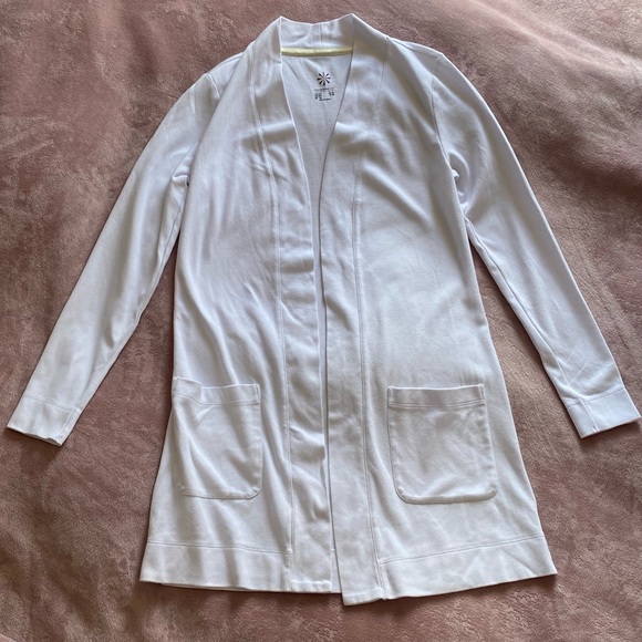 Isaac Mizrahi open front cardigan with pockets - Picture 1 of 6